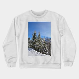 Snowy Trees on Monte Lussari Crewneck Sweatshirt